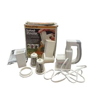 Vintage Presto Salad Shooter Electric Slicer Shredder 02910 Original Box Tested